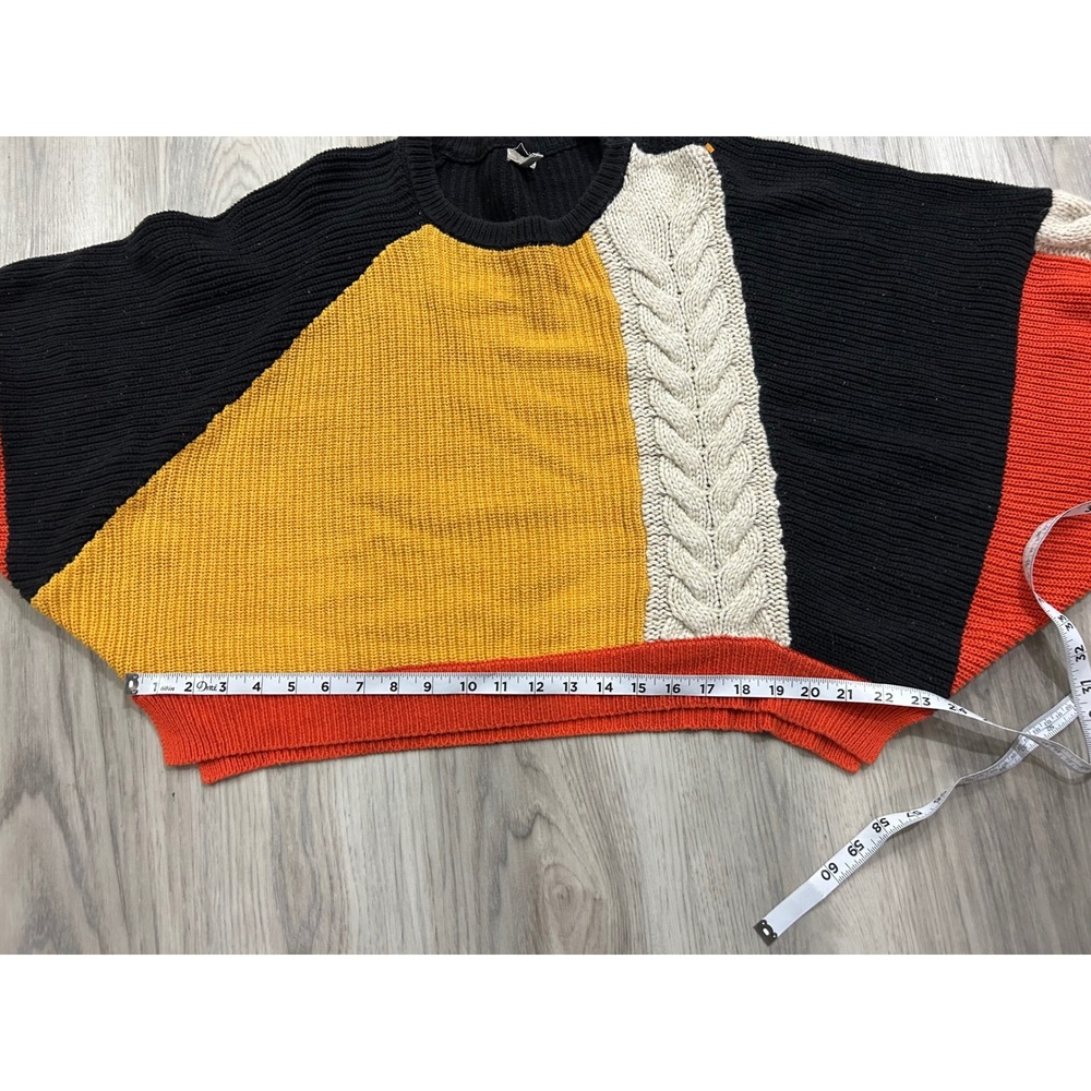 Ecote Urban Outfitters Colorblock Batwing Sweater‎ Medium oversized flaw black - Picture 5 of 7